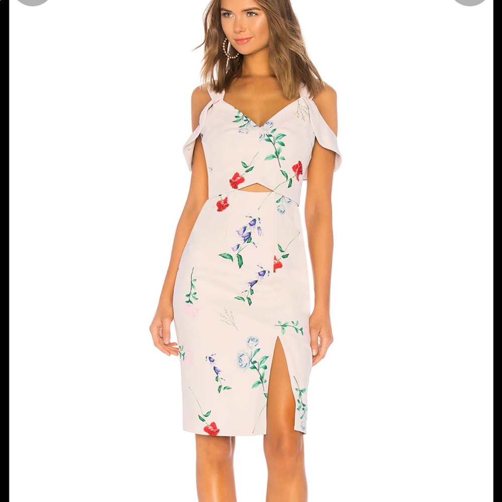 Elliatt Archibald Pink Floral Dress with Cutouts Sz XS